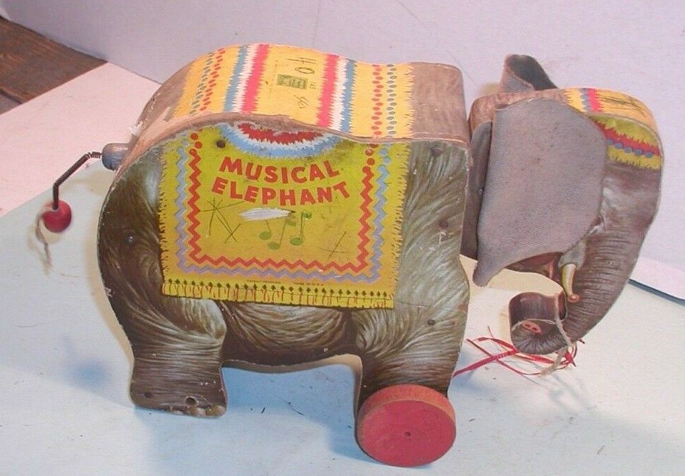 Vintage "musical Elephant " By Fisher Price #145