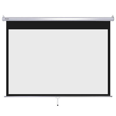 72" 16:9 Home Movie Manual Projection Screen Pull Down Projector New