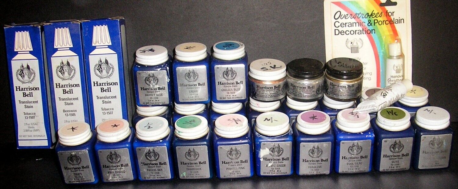 Lot Assorted Harrison Bell 2 Oz Opaque & Translucent Stains+