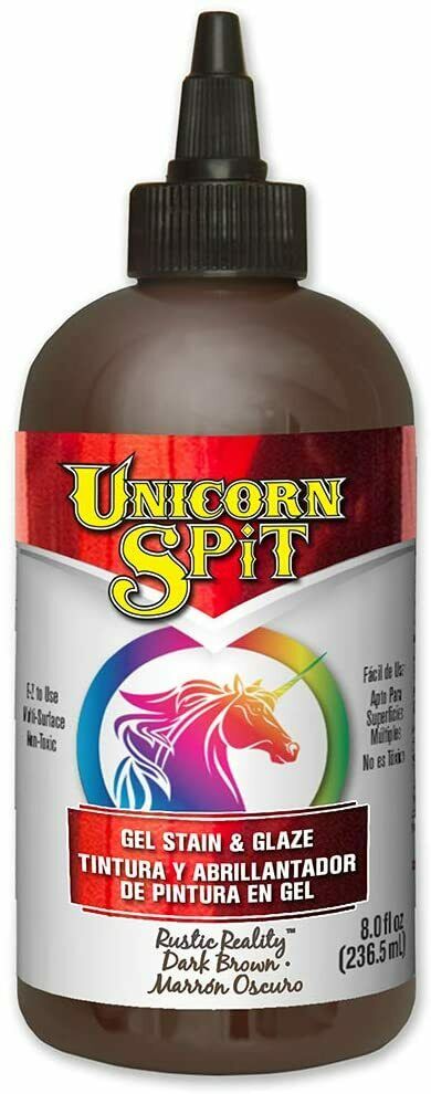 Unicorn Spit 5771012 Gel Stain & Glaze, Rustic Reality, 8 Ounce Bottle, Assorted
